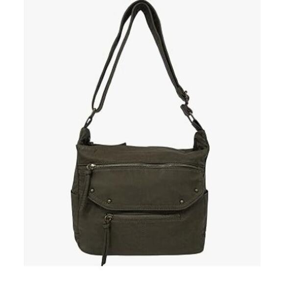 NEW Bueno of California Bueno Front Flap Large Crossbody Olive - Picture 1 of 7
